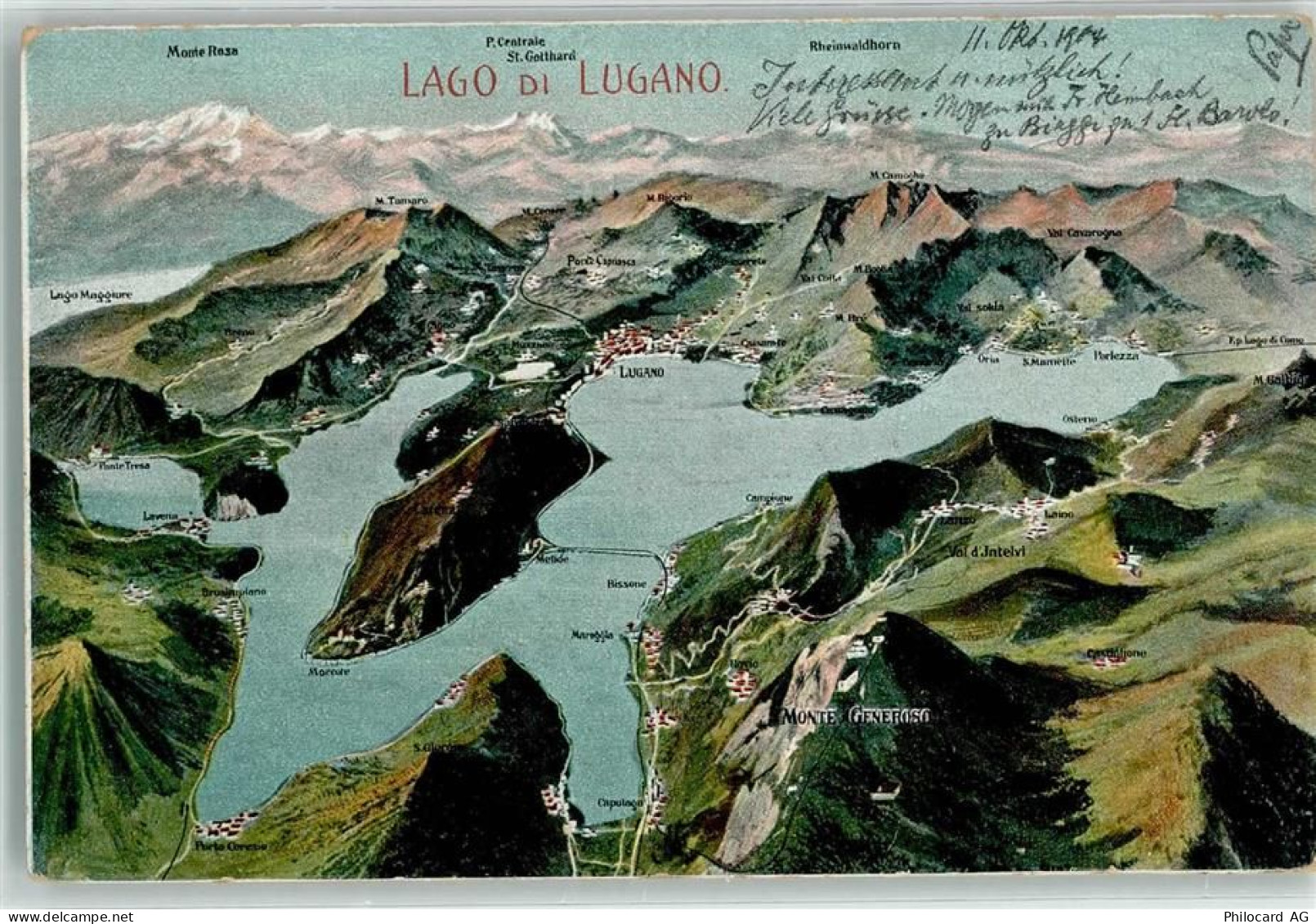 6946 Ponte Capriasca - Lago di Lugano Vogelschau - 39497588