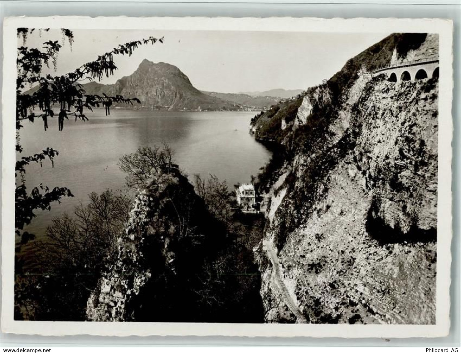 6978 Gandria - Neue Gandria-Strasse mit Fussweg nach Gandria - 11058322