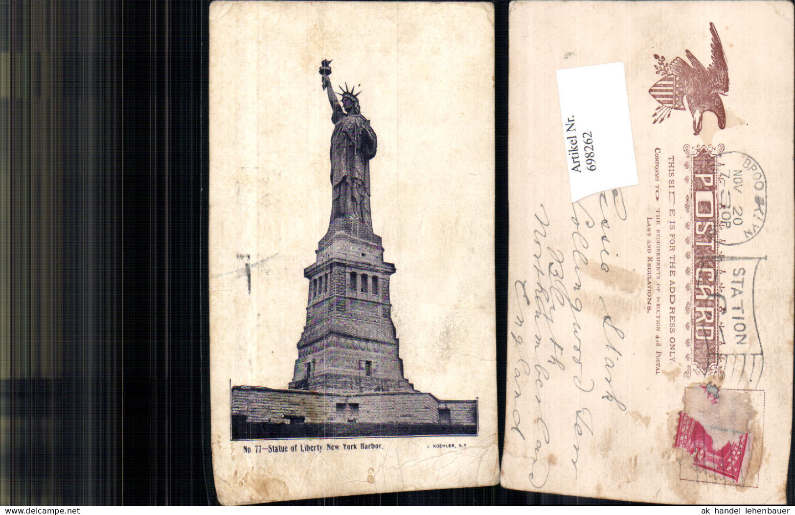 698262 New York City Statue of Liberty Freiheitsstatue