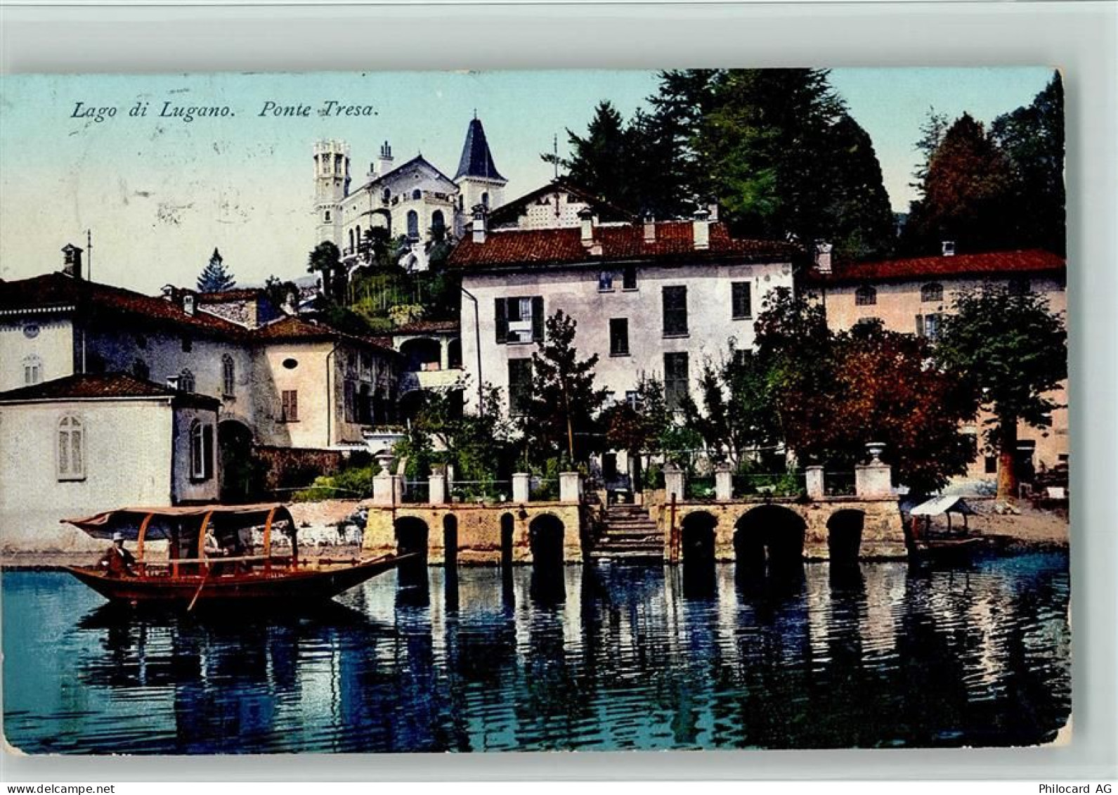 6988 Ponte Tresa - Lago di Lugano , Ponte Tresa, Holzboot, Verlag Goetz ... - 13079182