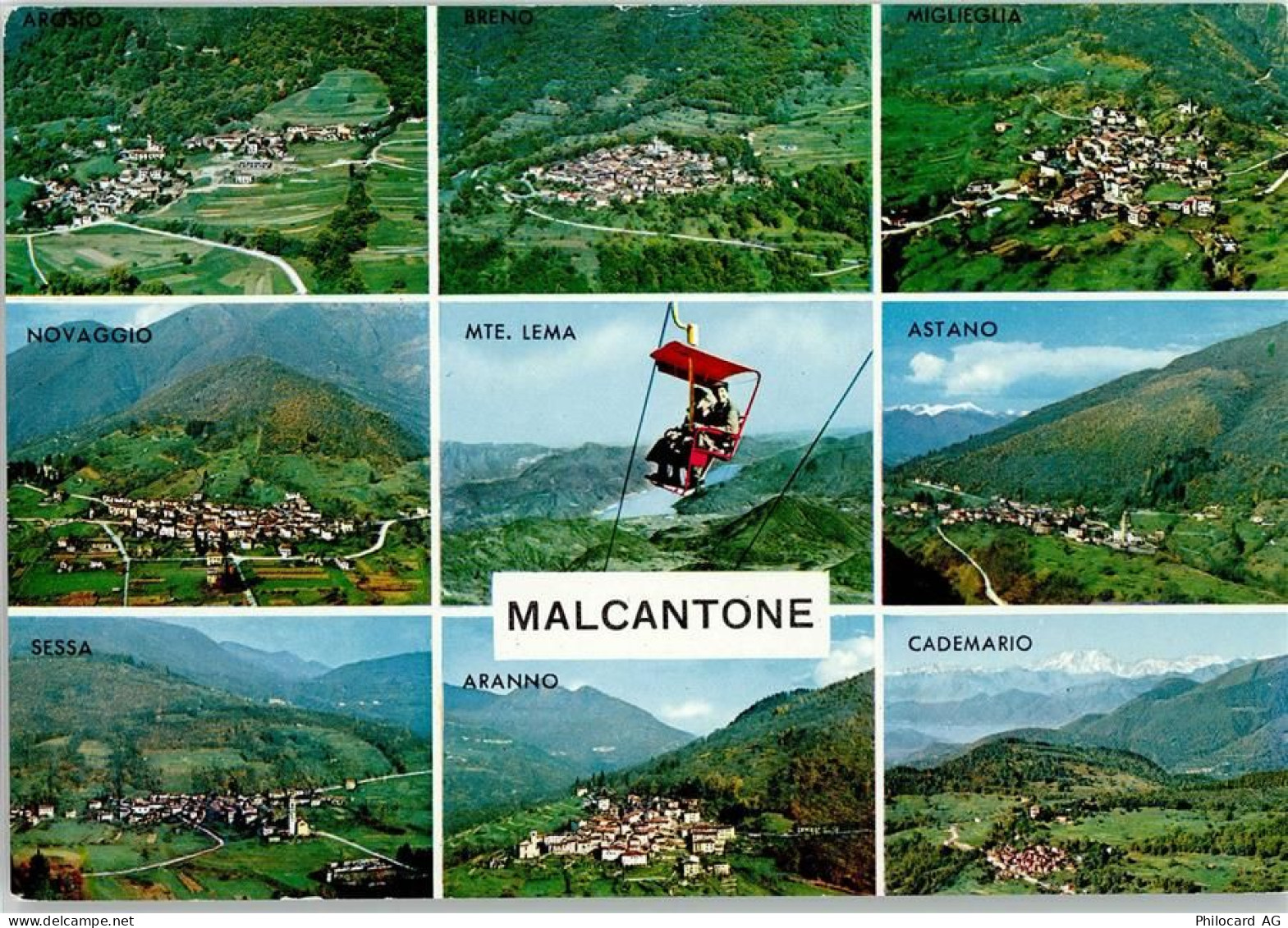 6994 Aranno - Sessellift Monte Lema Ortsansichten Astano Sessa Astano - 40145241