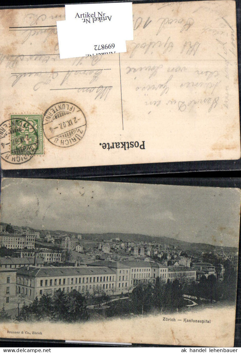 699872 Zürich Kantonsspital Stp. Zürich Fluntern