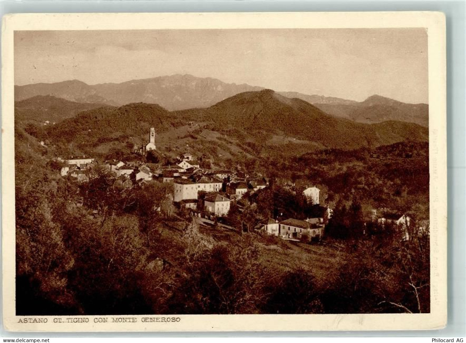 6999 Astano Gebrauchsspuren Canton Ticino Con Monte Generoso - 10302156