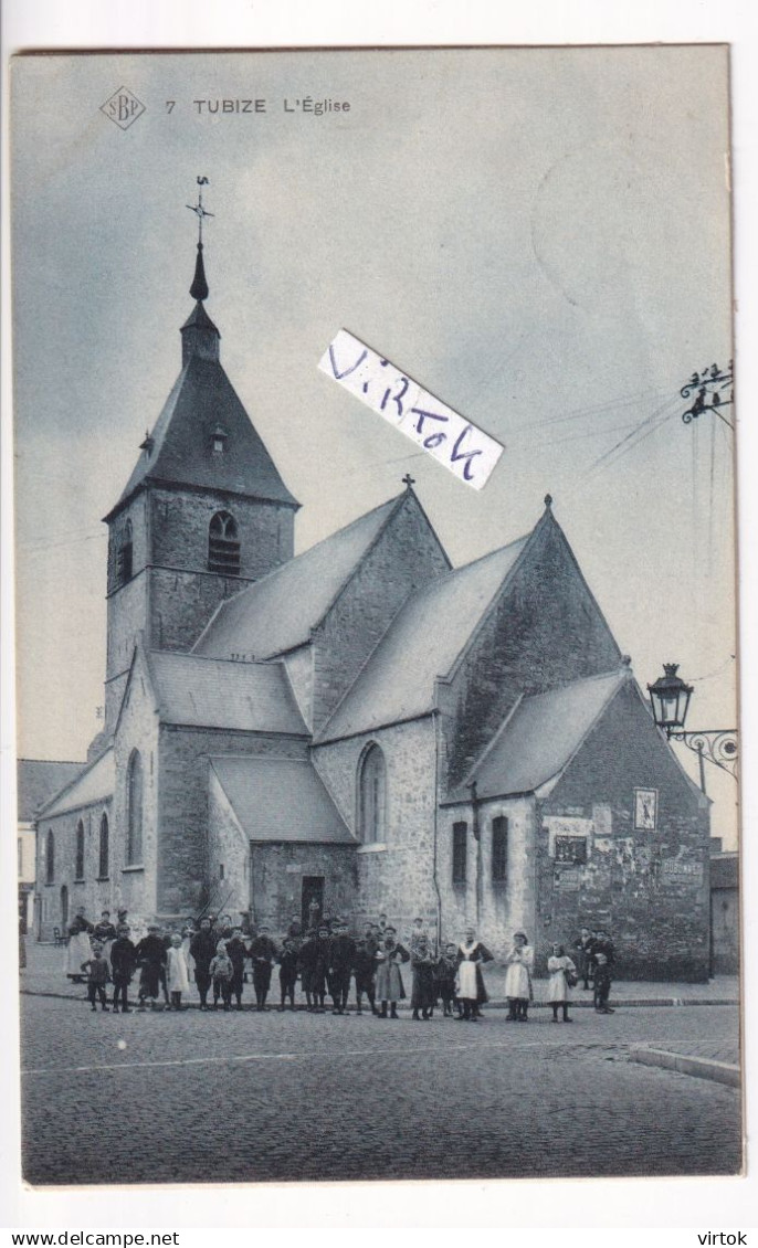 7. Tubize L'Eglise.( SBP.)     (  ecrit 1907 avec timbre )