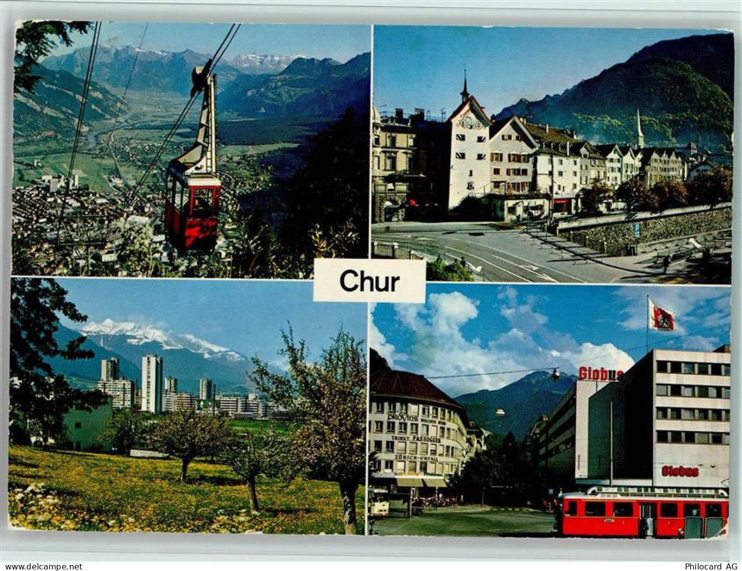 7000 Chur Coire - Gondelbahn über Chur und Kaufhaus Globus - 40129146