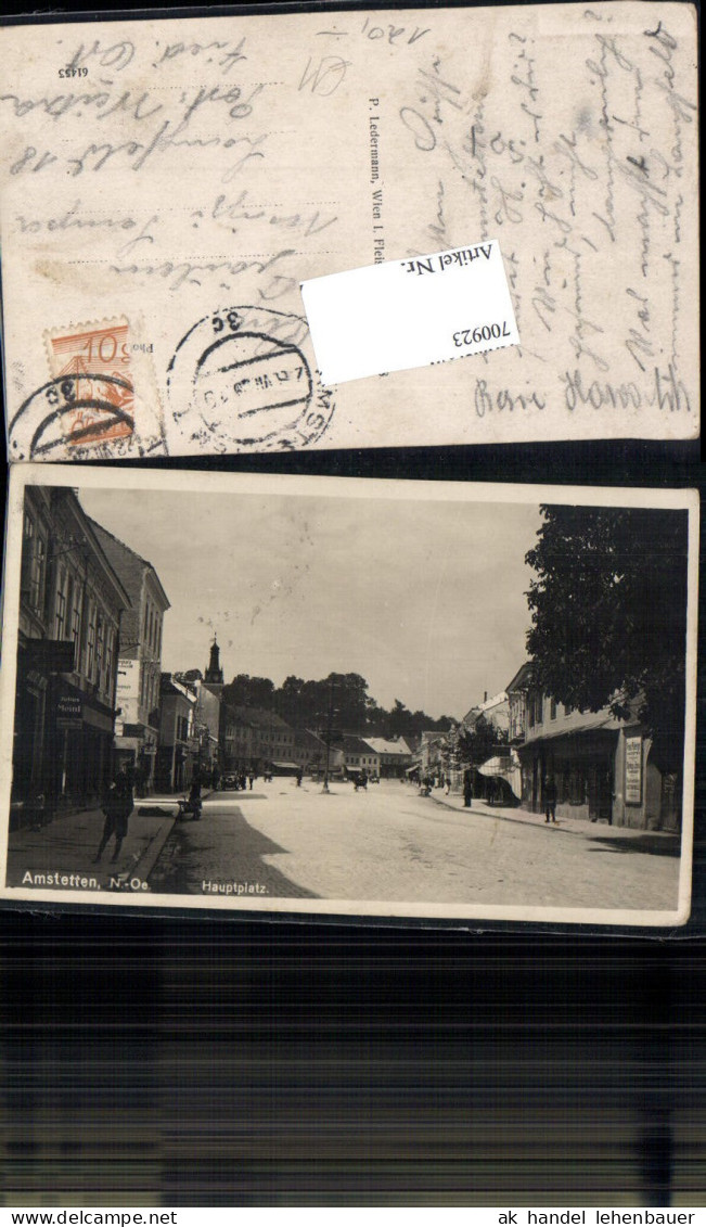 700923 Amstetten Hauptplatz Partie gel Langfeld Weitra
