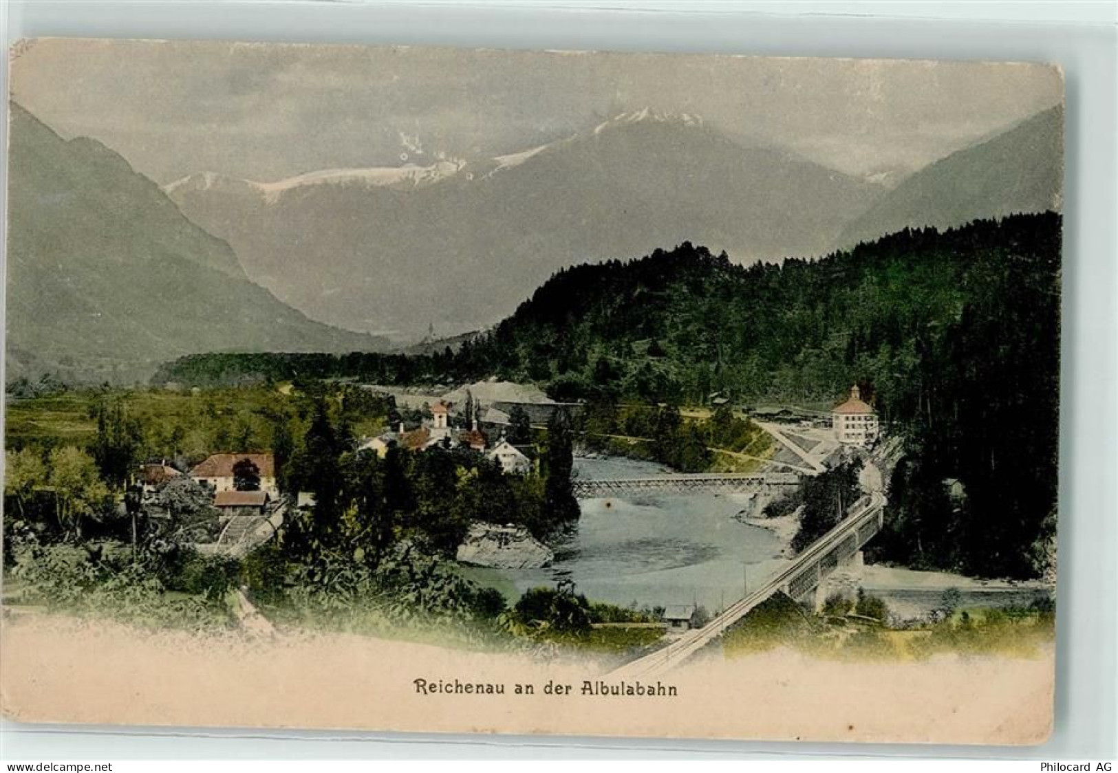 7013 Reichenau Domat/Ems - Albulabahn Eisenbahnbrücke - 10593373