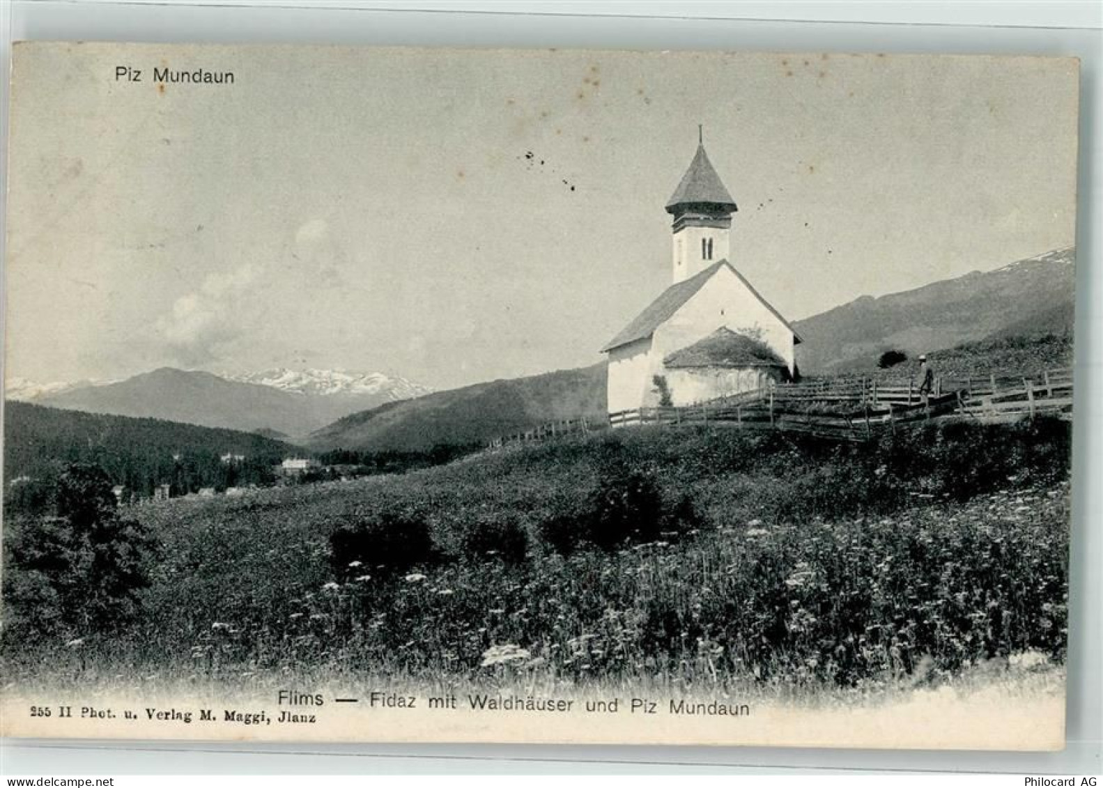 7019 Fidaz 1912 - Piz Mundaun Waldhäuser Kapelle - 39698586