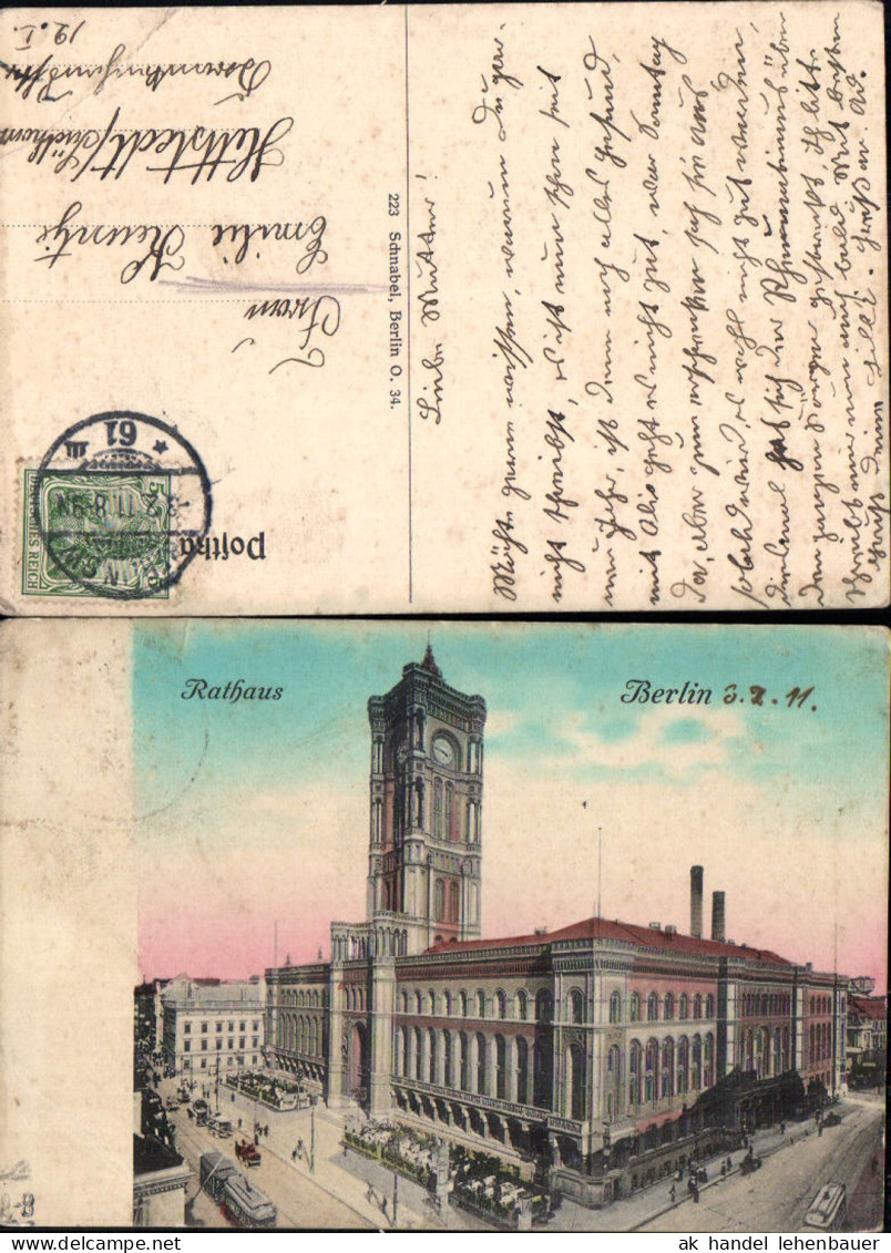 702494 Berlin Rathaus Partie gel Hettstedt Südharz