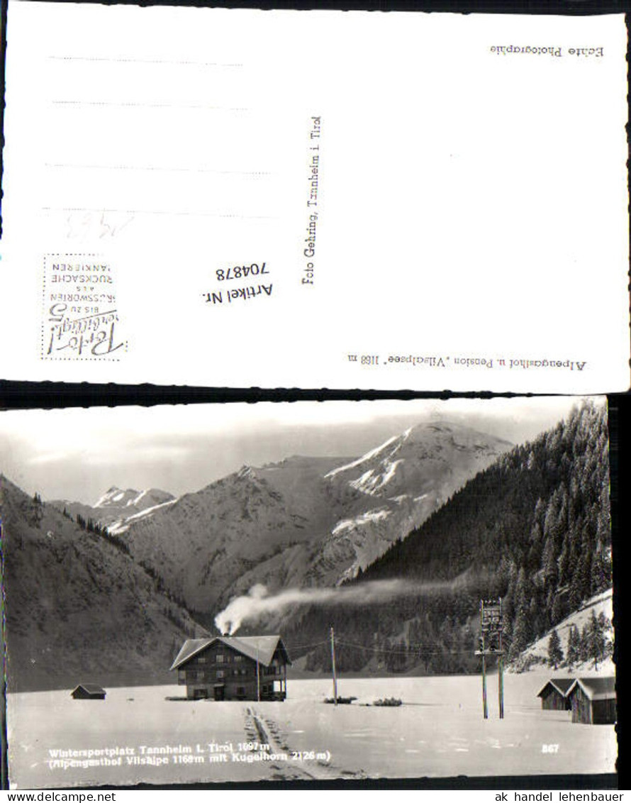 704878 Tannheim in Tirol Vils Vilsalpe Gasthaus