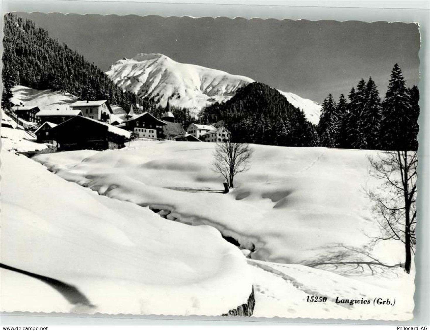 7057 Langwies Foto AK Winter - 39698150