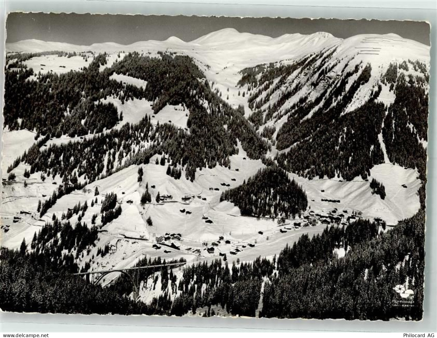 7057 Langwies Foto AK Winter Fliegeraufnahme Mattlishorn - 39698136