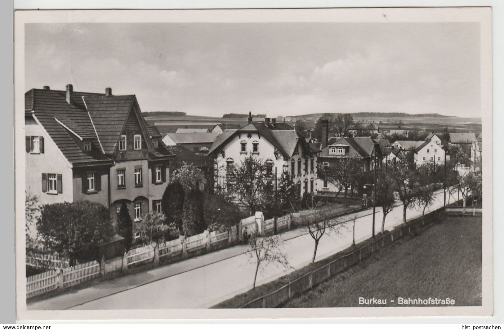 (70572) Foto AK Burkau, Bahnhofstraße, 1943