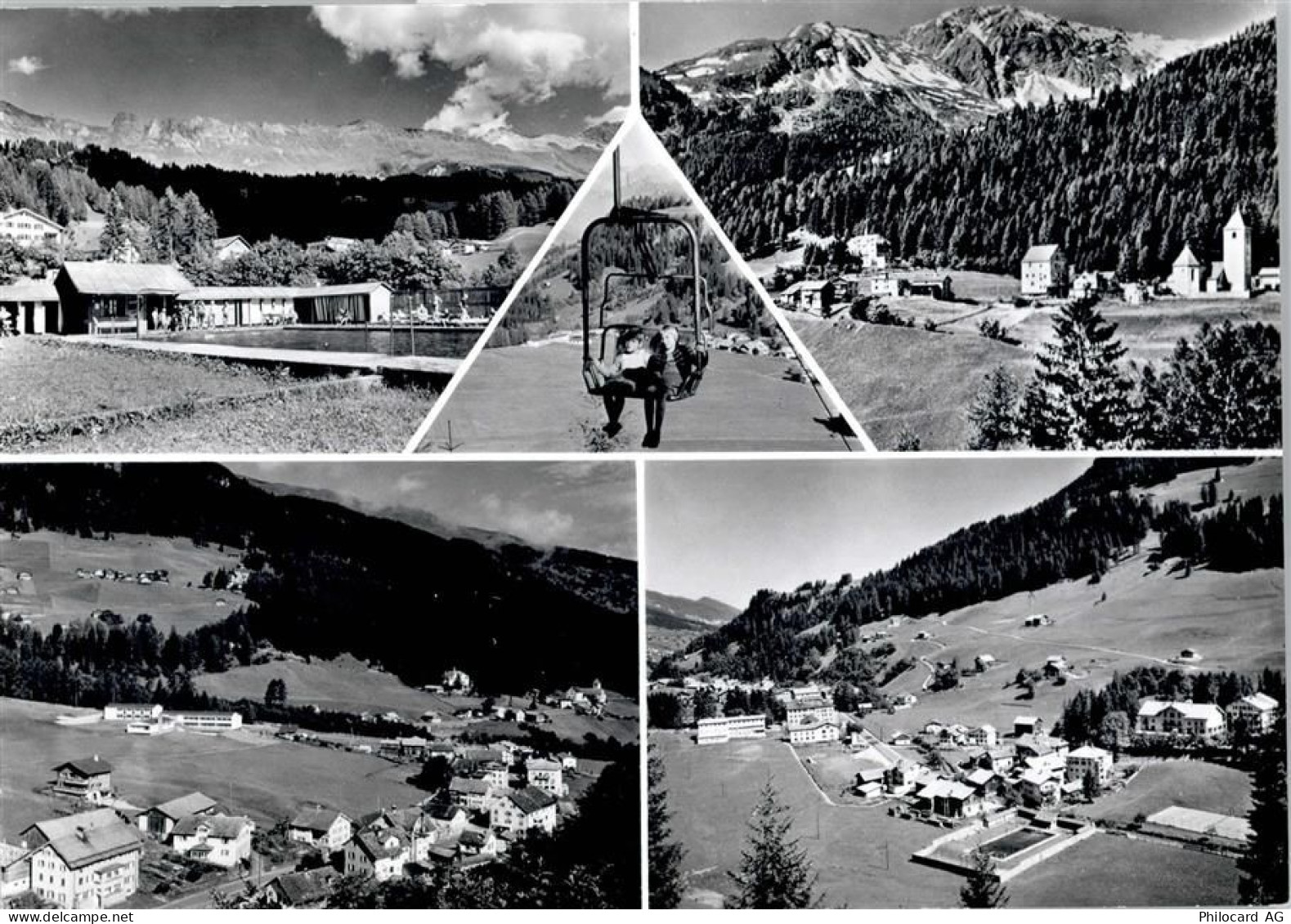 7075 Churwalden - Teilansichten, Sessellift. Freibad - 50746510