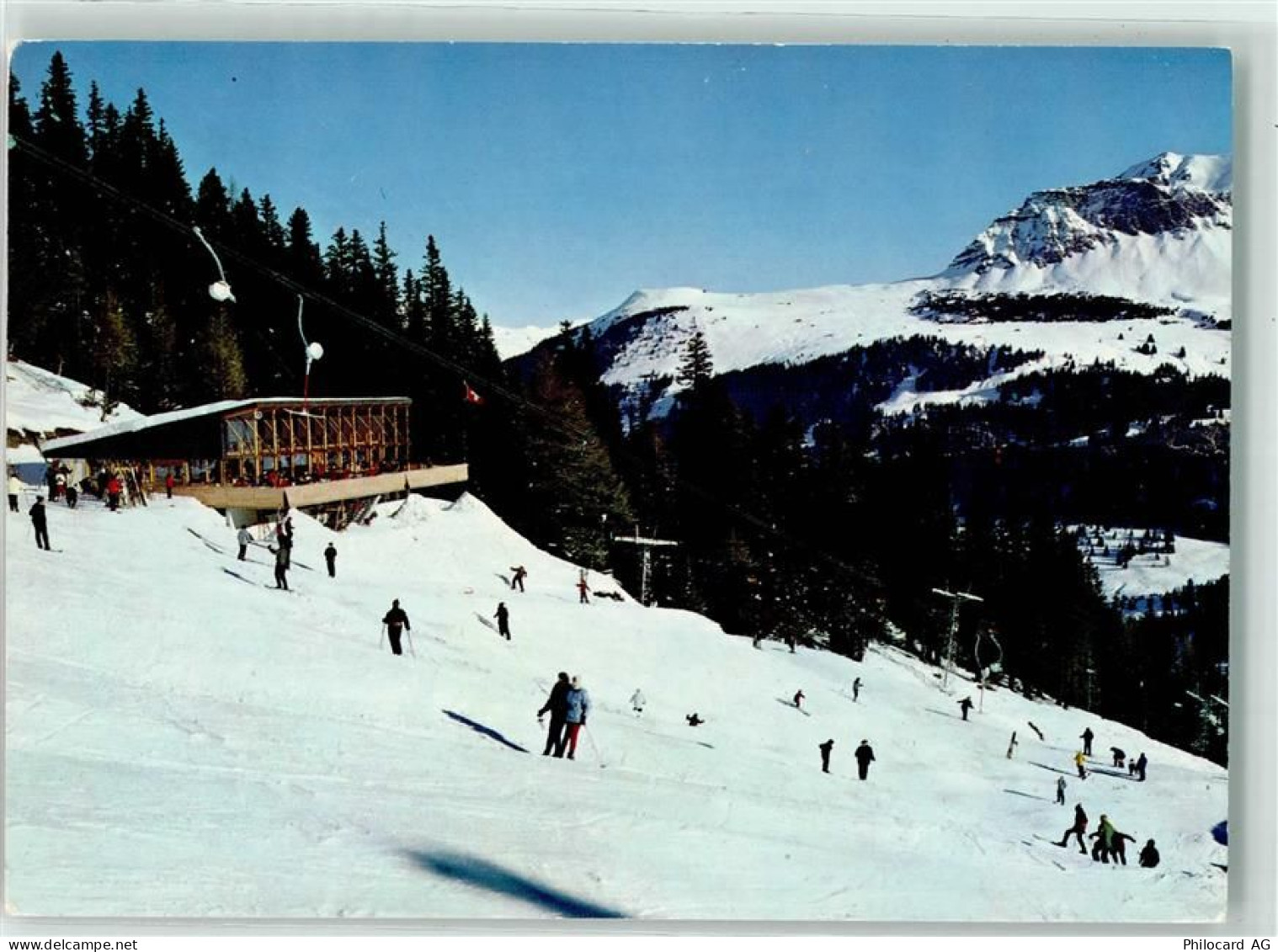 7075 Churwalden Winter Gasthaus Pradaschier Seilbahn - 39491677
