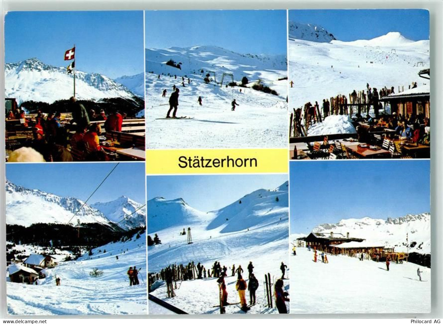 7075 Churwalden - Winter Skifahrer Bügellift Stätzerhorn Parpan Valbella... - 39490082