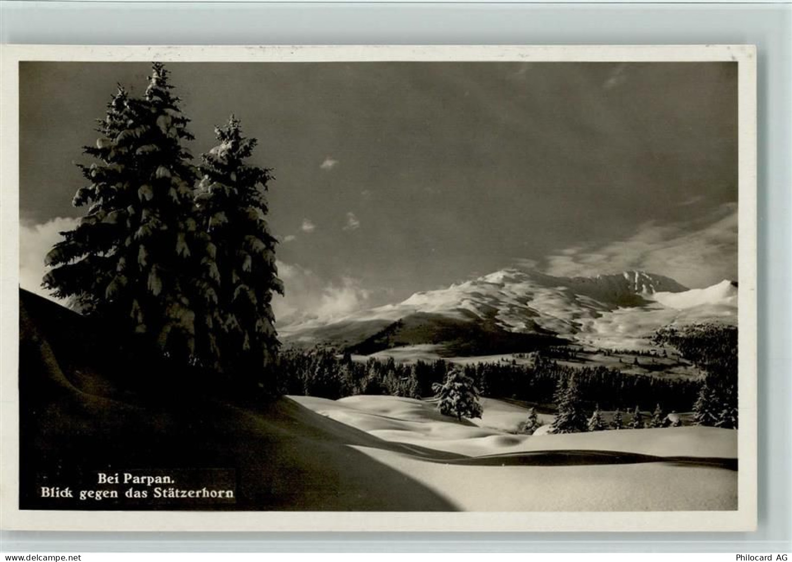 7076 Parpan - Bei Parpan Blick gegen das Stätzerhorn Winter - 11085104