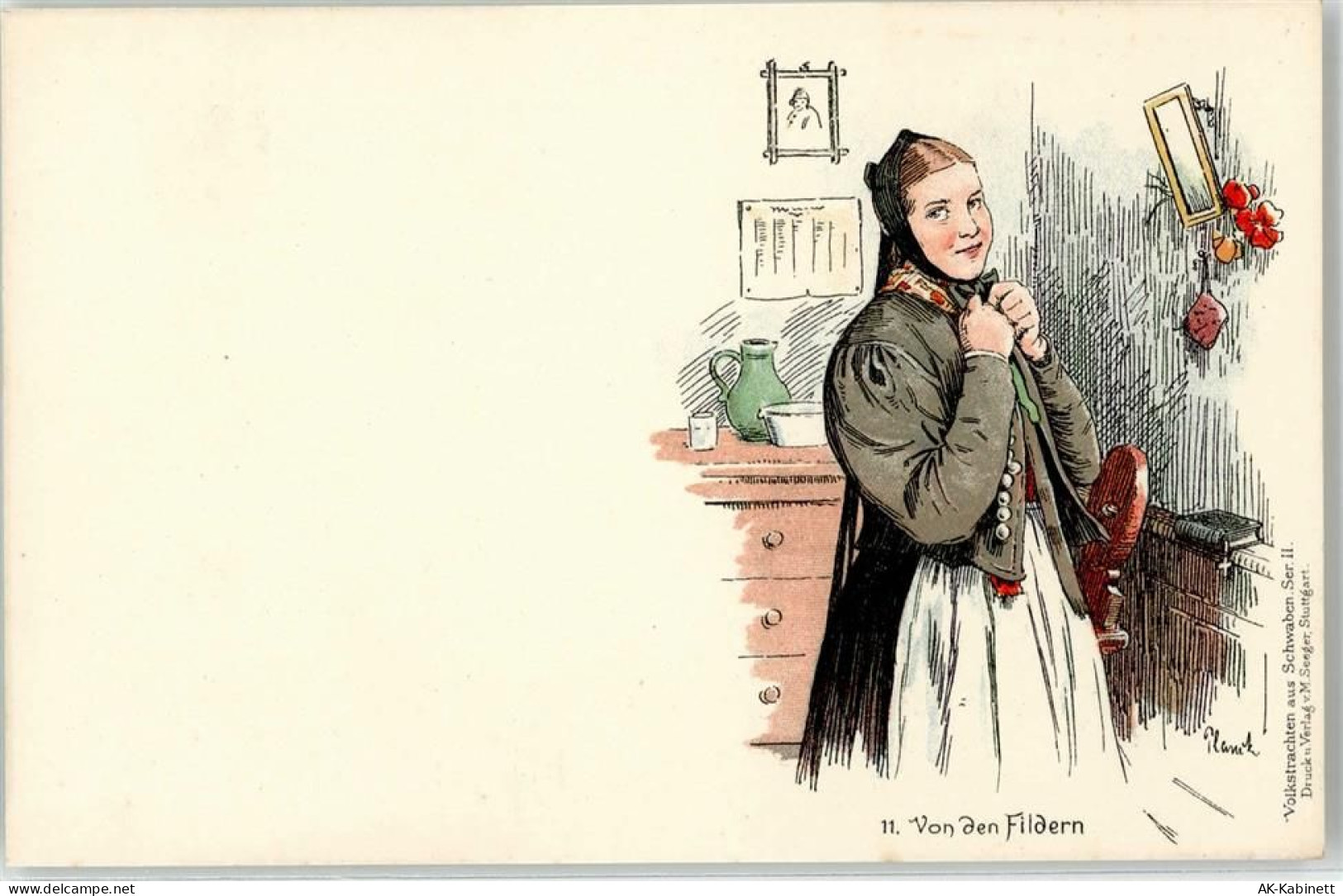 70771 W7022 Stadt Filderstadt - Tracht Von den Fildern Ort handschriftli... - 52249375