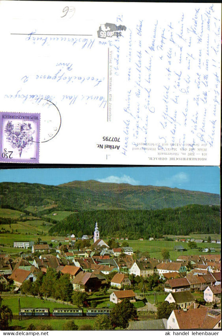 707795 Obdach Blick auf den Markt mit Seetaler Alpen und Zirbitzkogel