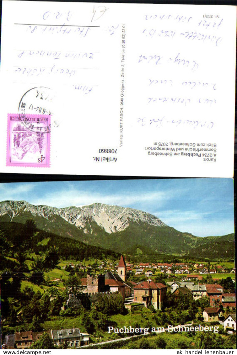 708860 Puchberg a. Schneeberg Blick z. Schneeberg
