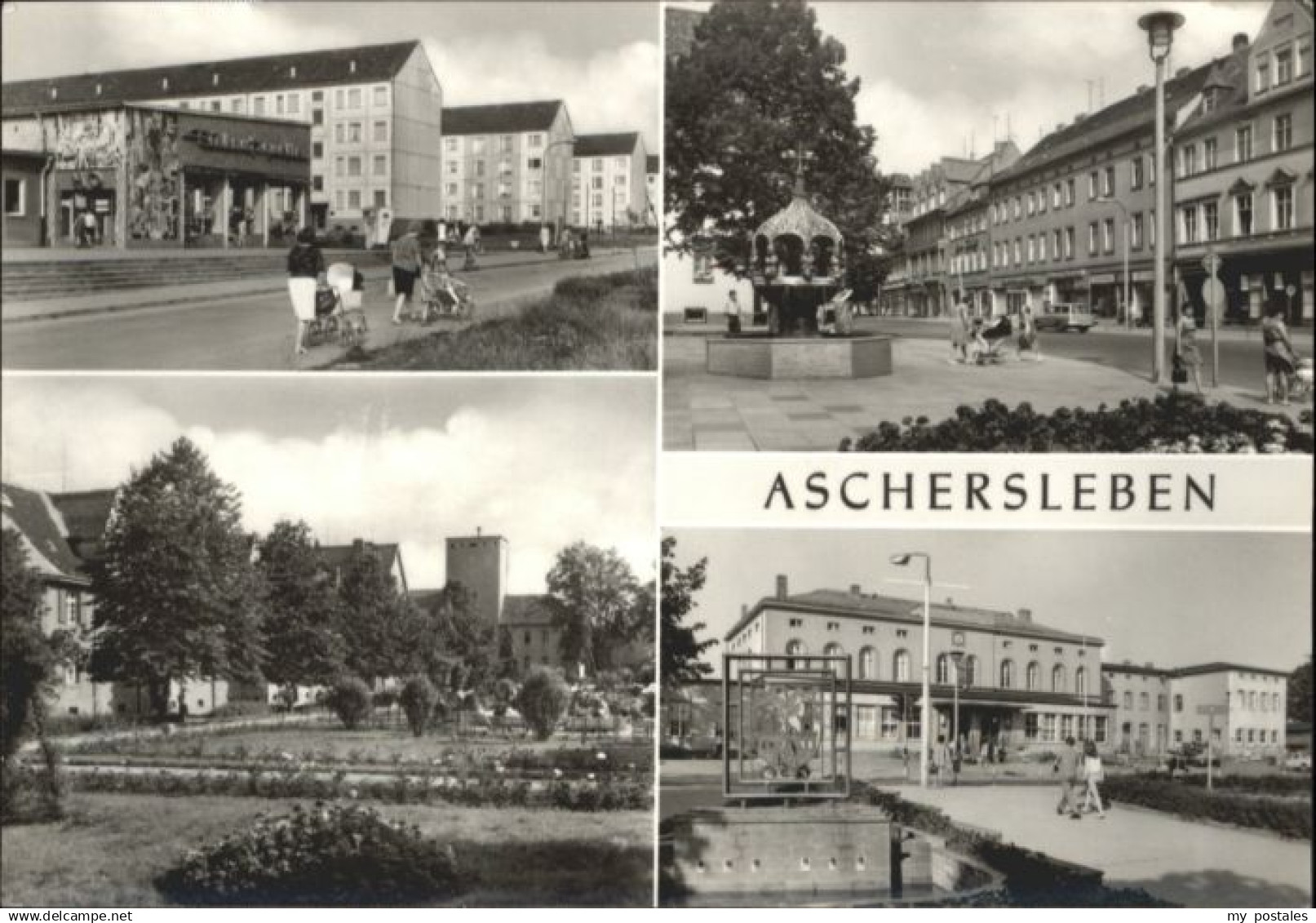 70886829 Aschersleben Aschersleben Kosmonautenviertel Rosarium Markt Hennebrunne