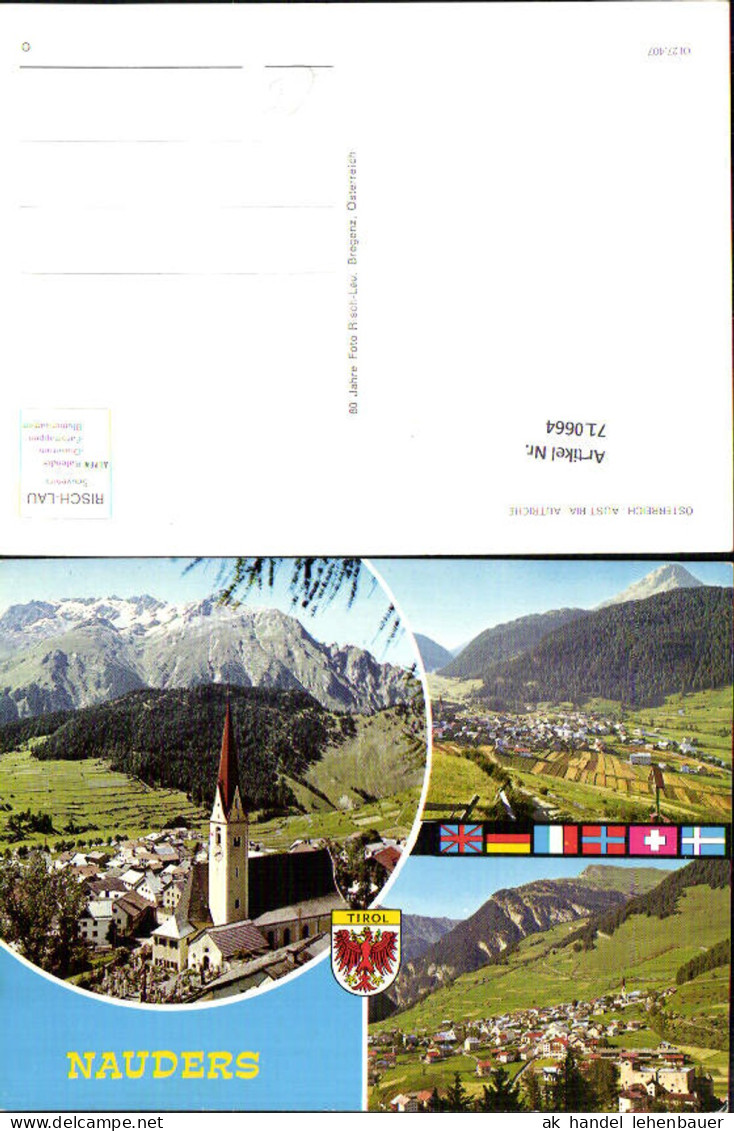 710664 Mehrbild AK Nauders Kirche Ansicht