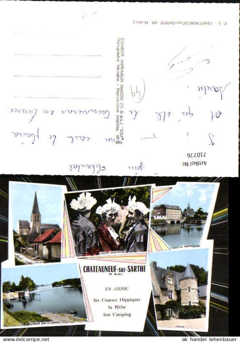 710776 France Mehrbild AK Chateauneuf-sur-Sarthe L eglise Etriche La Sarthe