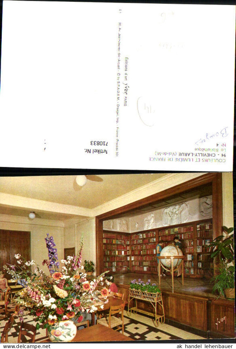 710833 France Chevilly-Larue Val-de-Marne La Bibliotheque Bibliothek Globus