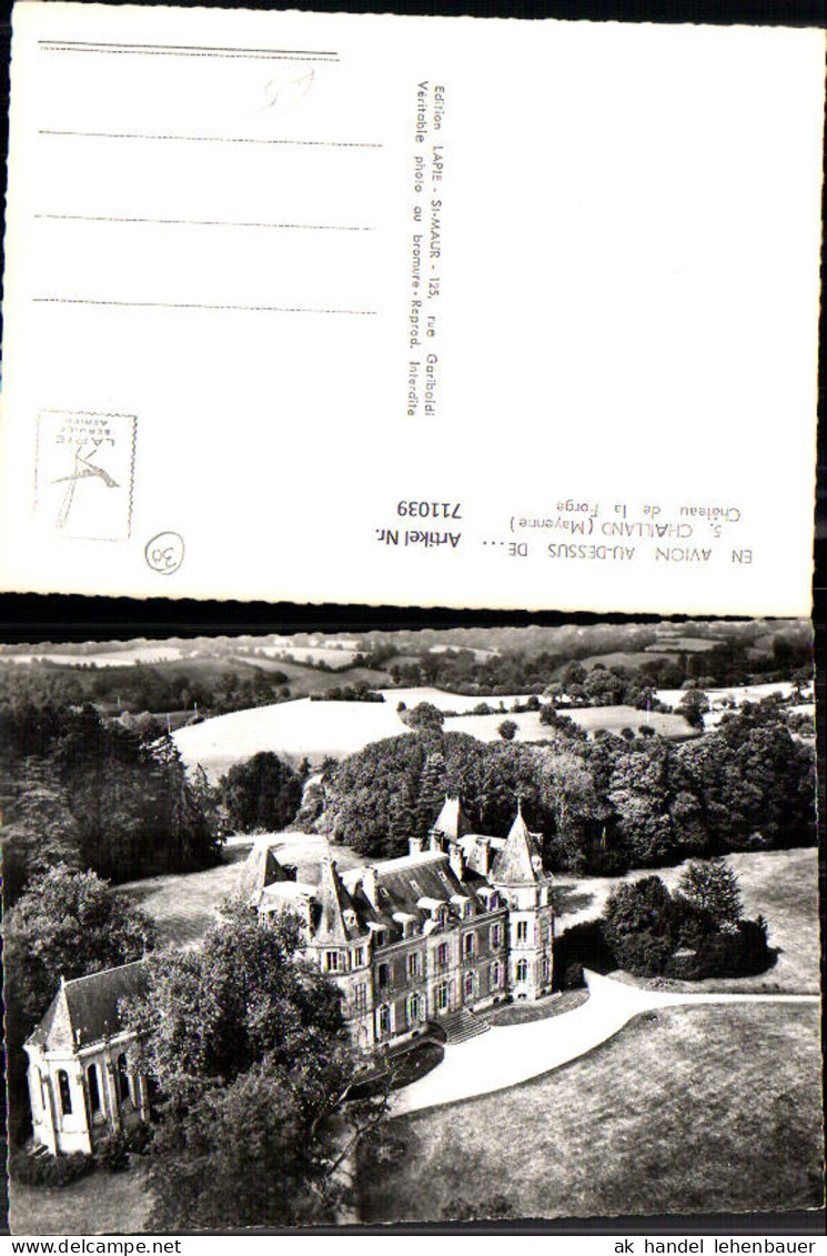 711039 France Fliegeraufnahme Chailland Mayenne Chateau de la Forge Schloss
