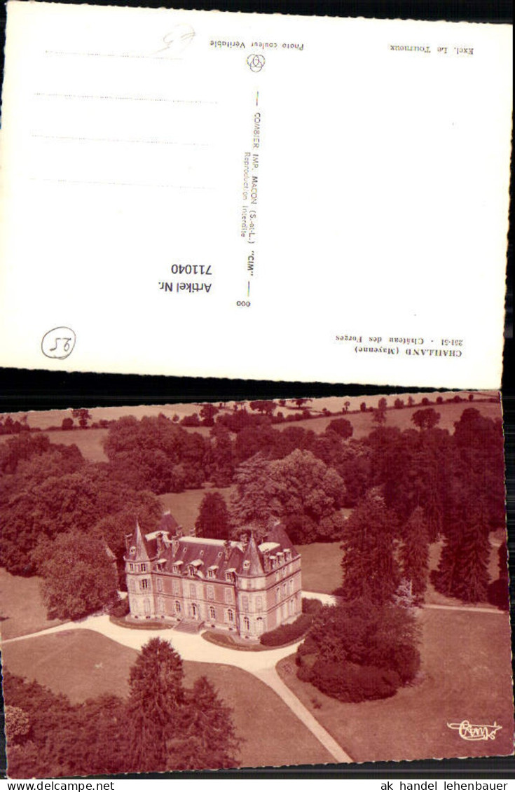 711040 France Fliegeraufnahme Chailland Mayenne Chateau de la Forge Schloss