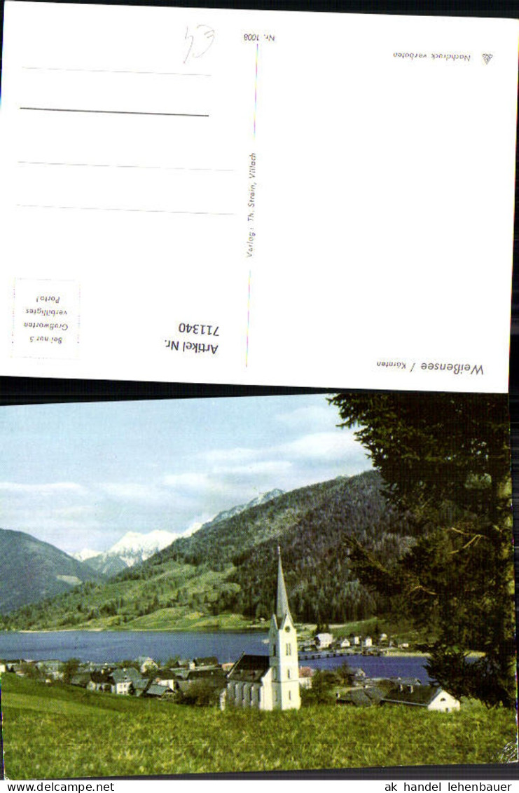 711340 Weißensee Weissensee Ansicht mit Kirche