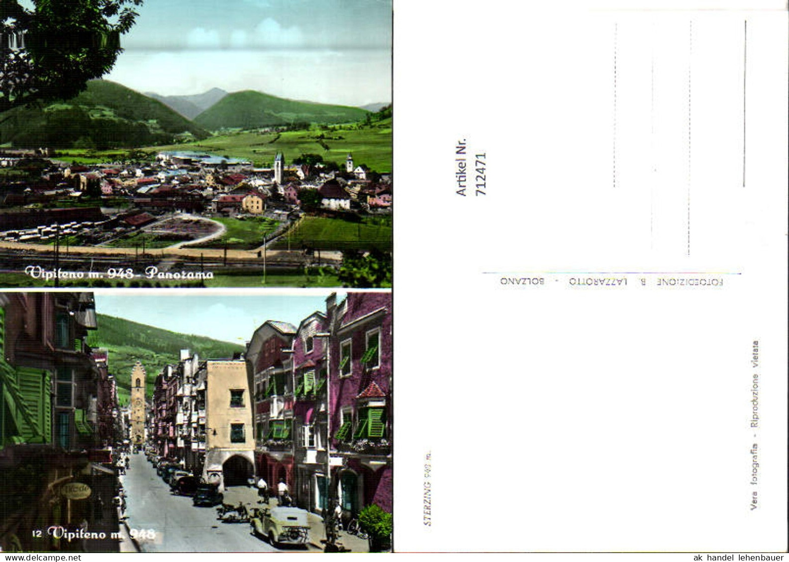 712471 Mehrbild AK Sterzing Vipiteno Panorama Vipiteno Straßenpartie Südtirol