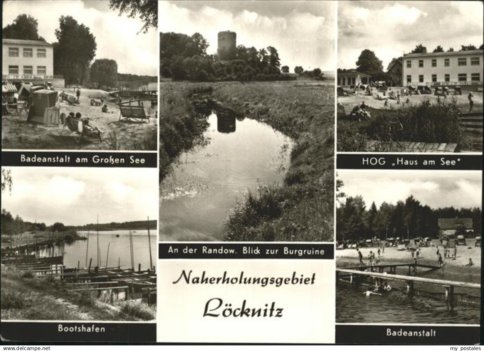 71280028 Loecknitz Mecklenburg-Vorpommern HOG Haus am See Burgruine Bootshafen