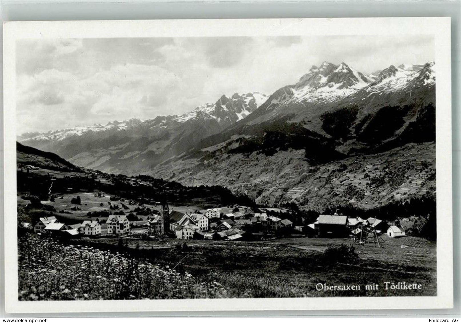 7133 Obersaxen Affeier 1956 Foto AK - 38219325