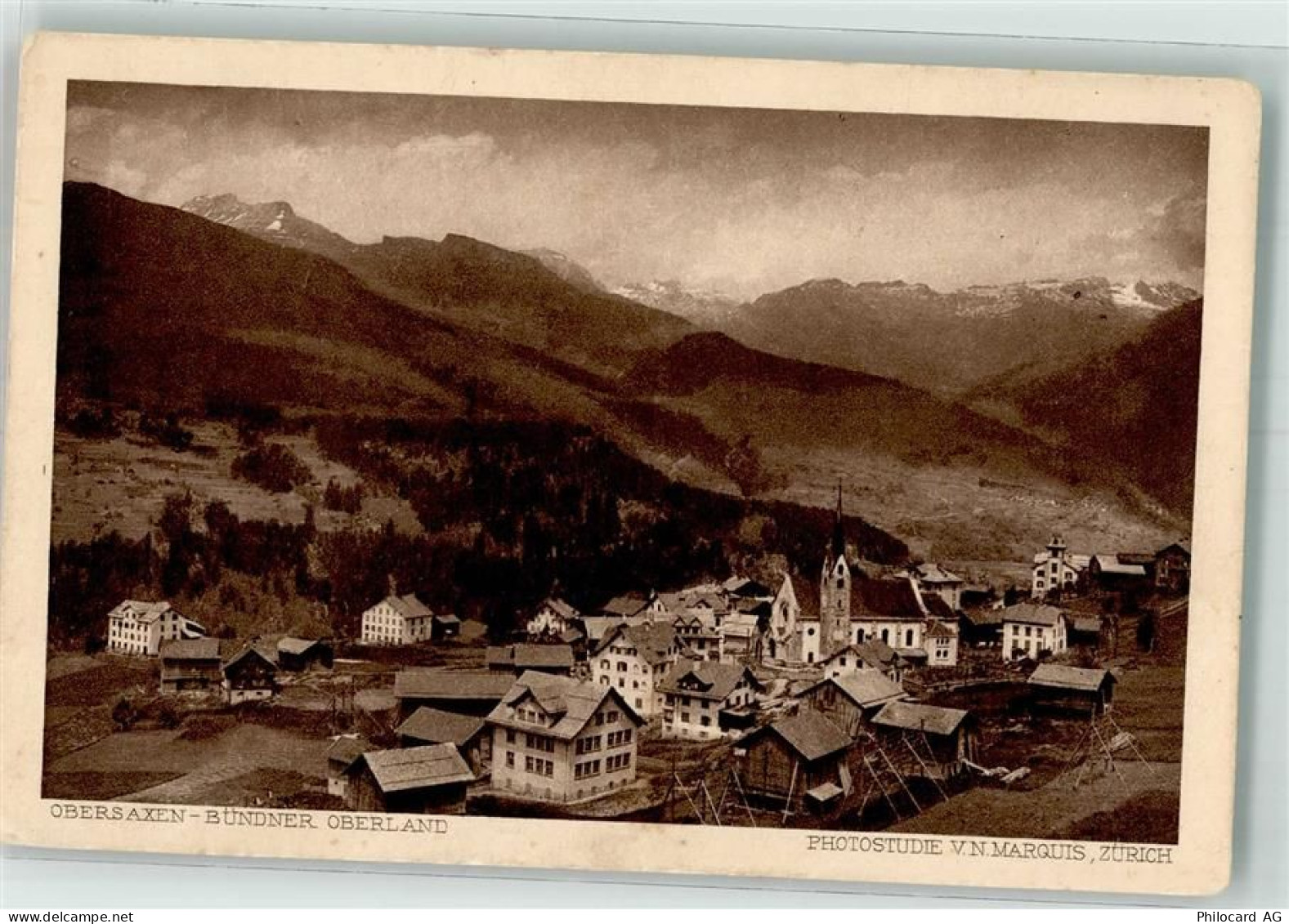 7133 Obersaxen Affeier Foto AK Foto Marquis - 39698509