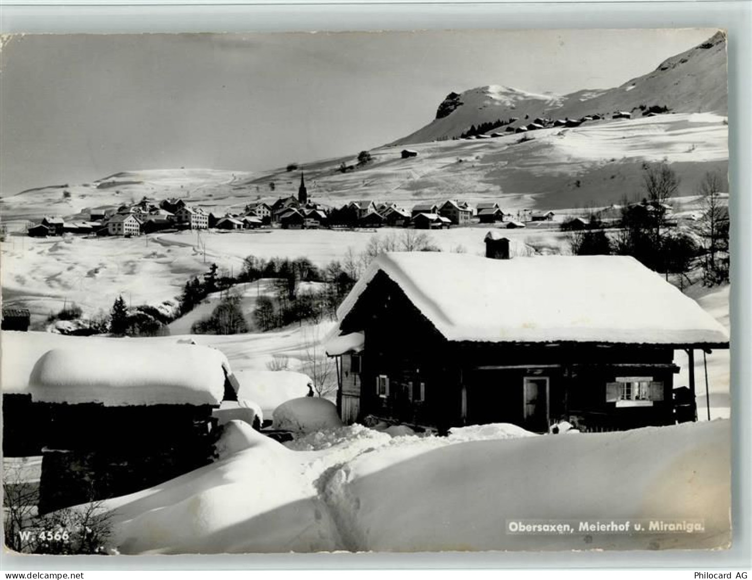 7134 Obersaxen Meierhof - Obersaxen Meierhof und Miraniga Winteraufnahme... - 10157085