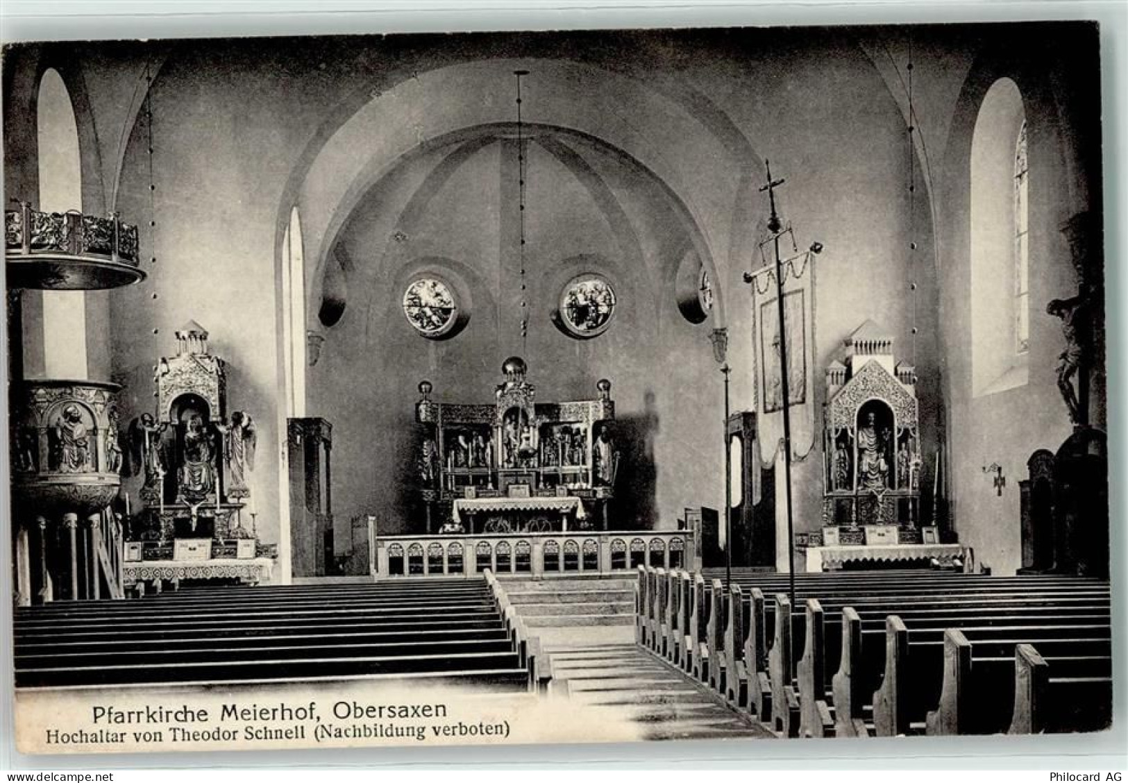 7134 Obersaxen Meierhof - PfarrkirchebMeierhof Hochaltar - 10604403