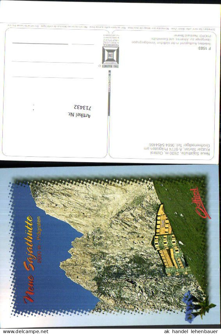 713432 Lienz Tirol Sajahütte Prägraten