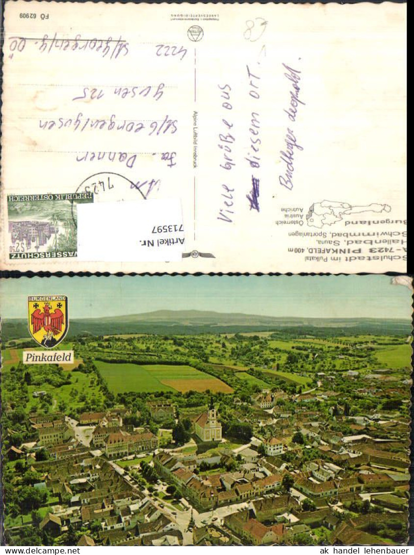 713597 Luftbild Fliegeraufnahme Pinkafeld