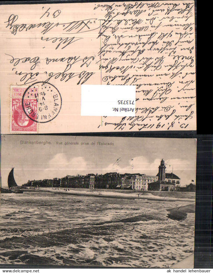 713735 Blankenberghe Blankenberge Estacade Strand Wellen Meer