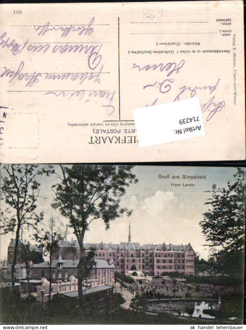 714239 Simpelveld Haus Loreto Limburg K.D. Feldpost Pirmasens
