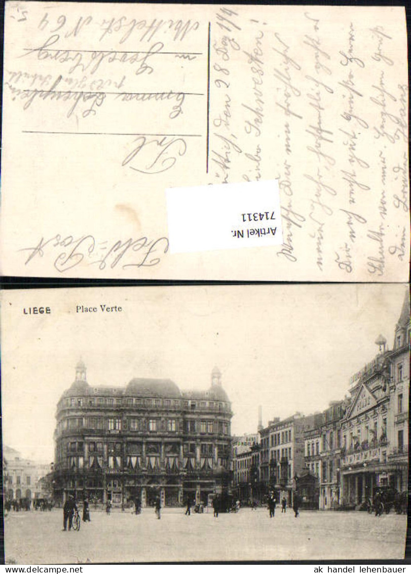 714311 Liege Lüttich Place Verte Feldpost Gevelsberg