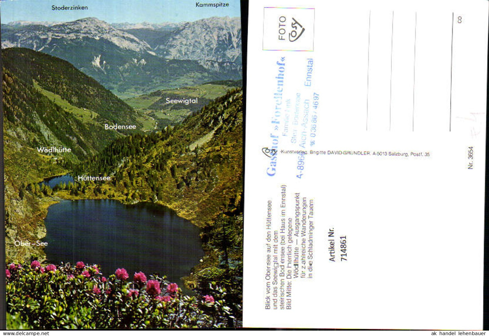 714861 Luftbild Aich-Assach Ennstal Haus im Ennstal Bodensee Hüttensee Wödlhütte Seewigtal