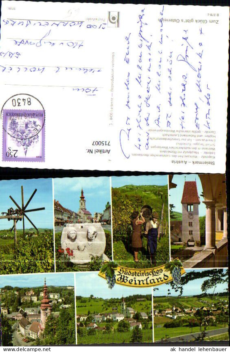 715007 Mehrbild AK Südsteirisches Weinland Leibnitz Weinlese Klapotetz Gamlitz