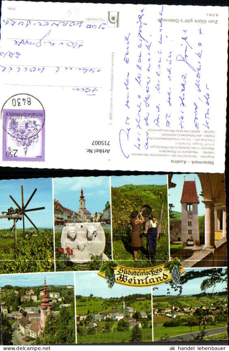 715007 Mehrbild AK Südsteirisches Weinland Leibnitz Weinlese Klapotetz Gamlitz