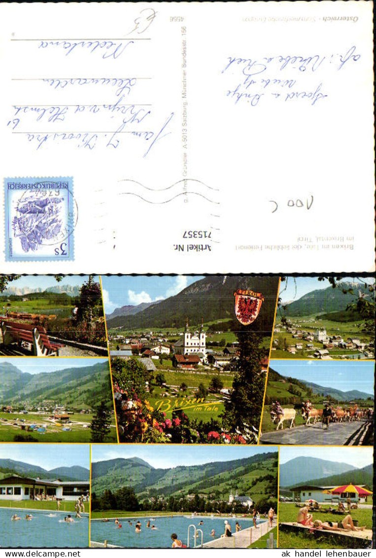 715357 Mehrbild AK Brixen im Thale Kirche Campingplatz Schwimmbad
