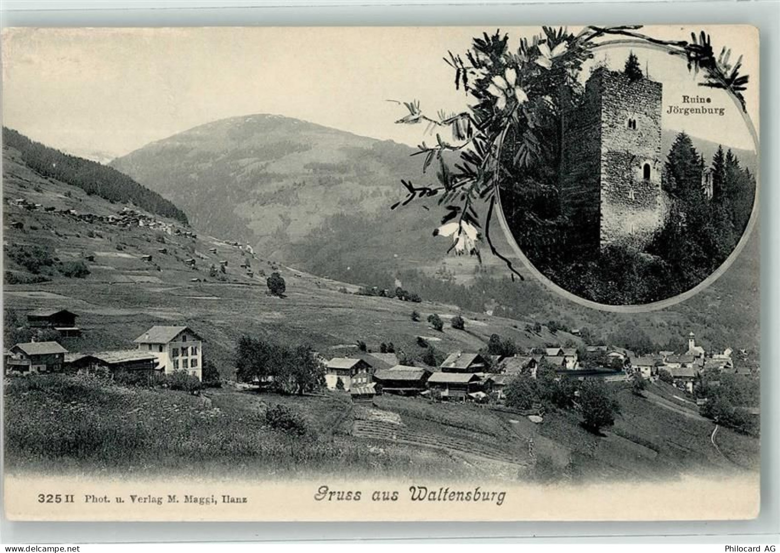 7158 Waltensburg Vuorz Staziun 1909 - Ruine Jörgenburg - 13928146