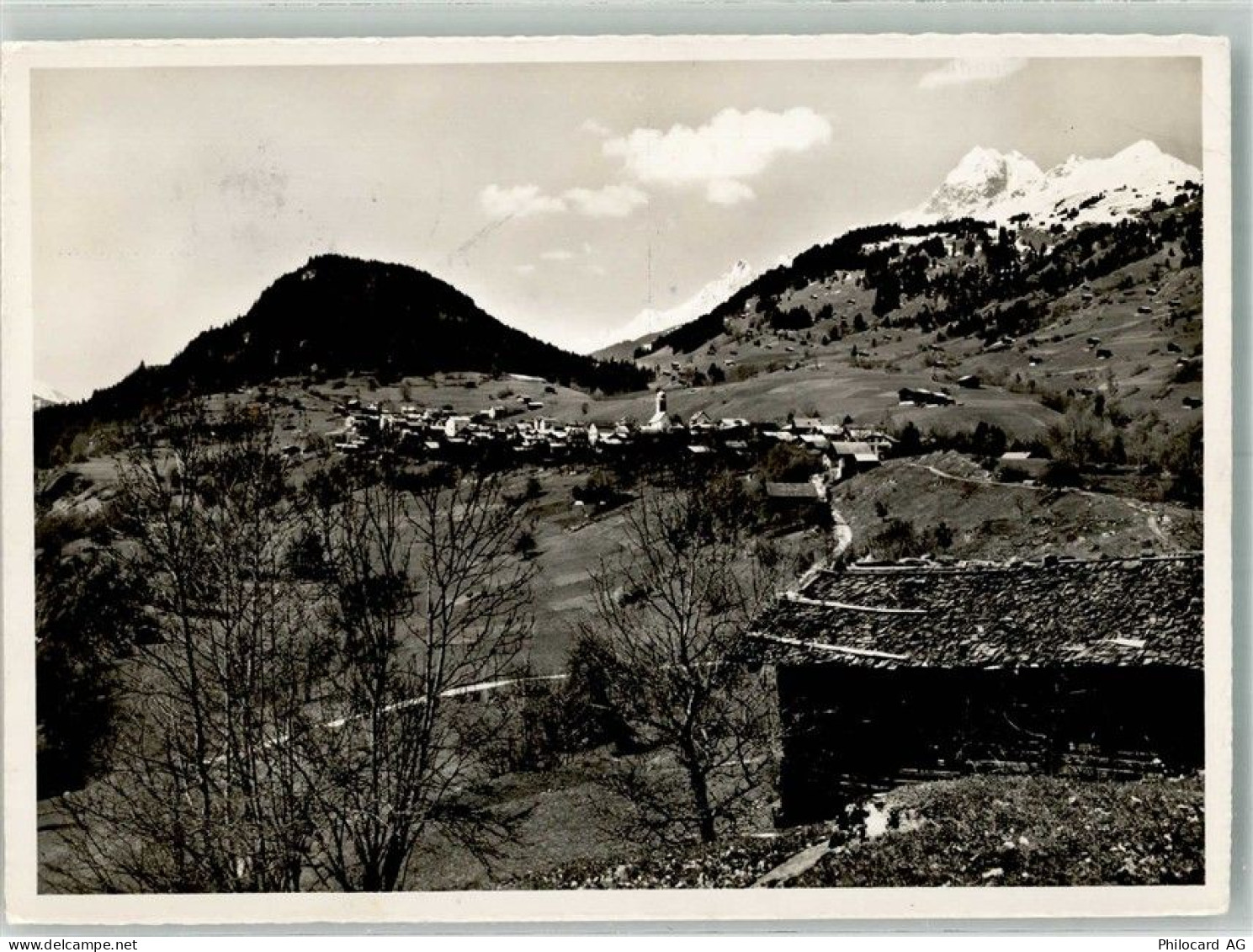 7158 Waltensburg Vuorz Staziun 1954 Foto AK - 38250884