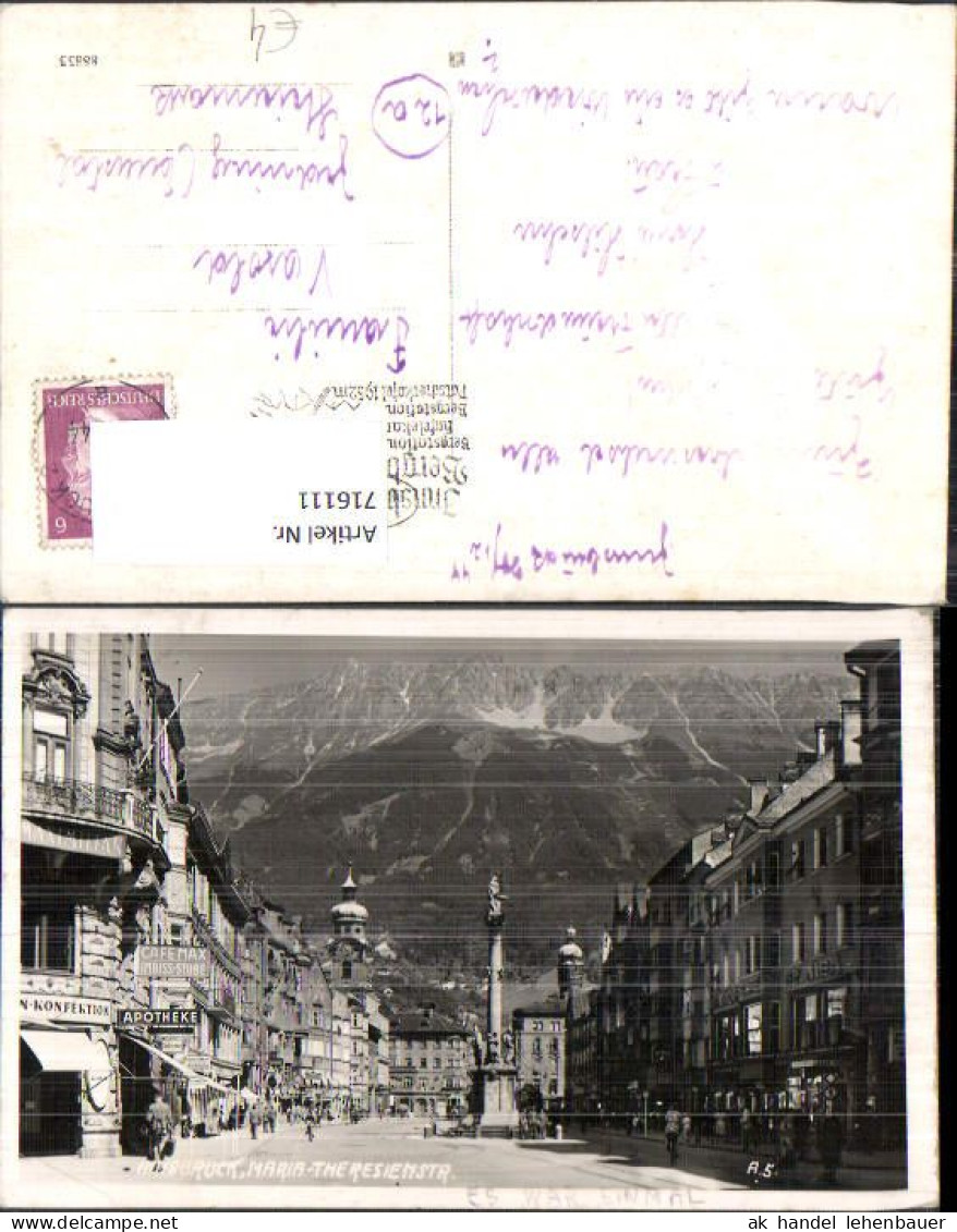 716111 Innsbruck Maria Theresienstraße gel Irdning Ennstal
