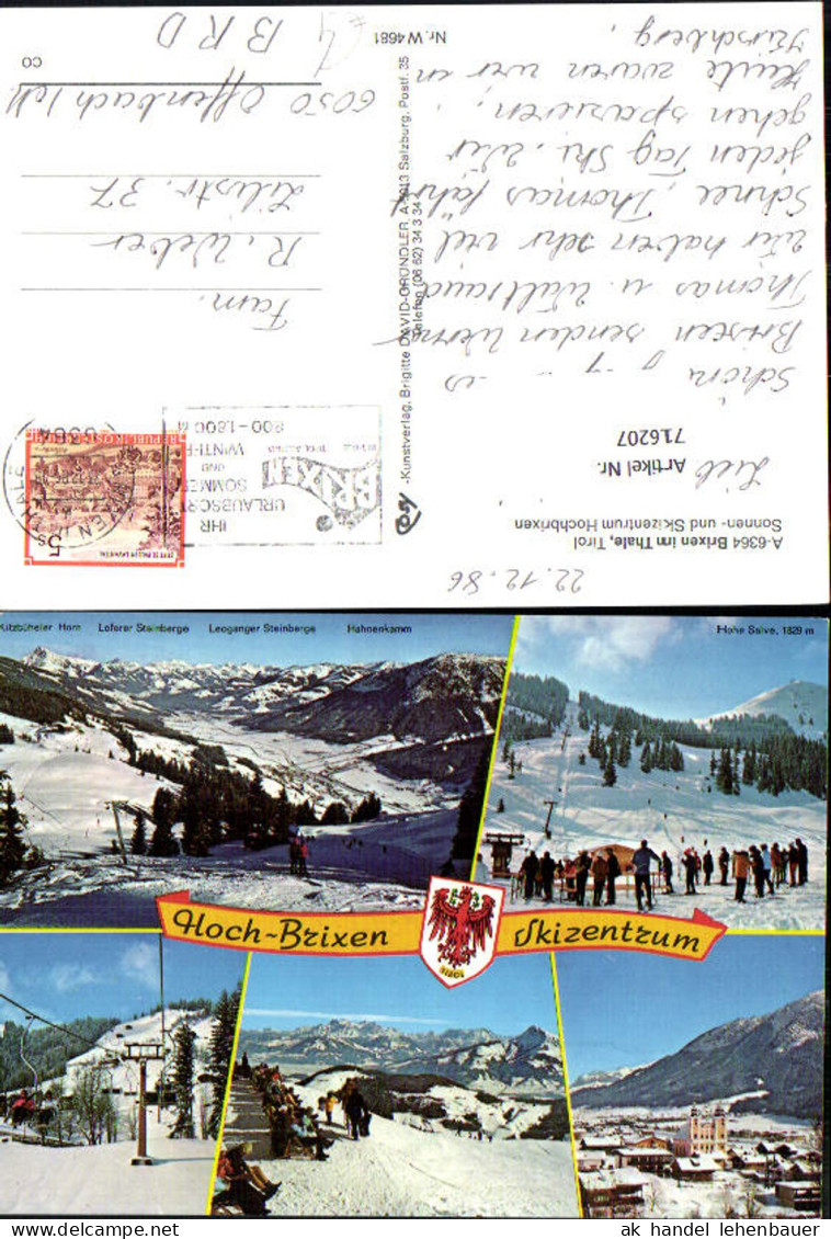 716207 Mehrbild AK Brixen im Thale Skilift Hohe Salve Wintersport